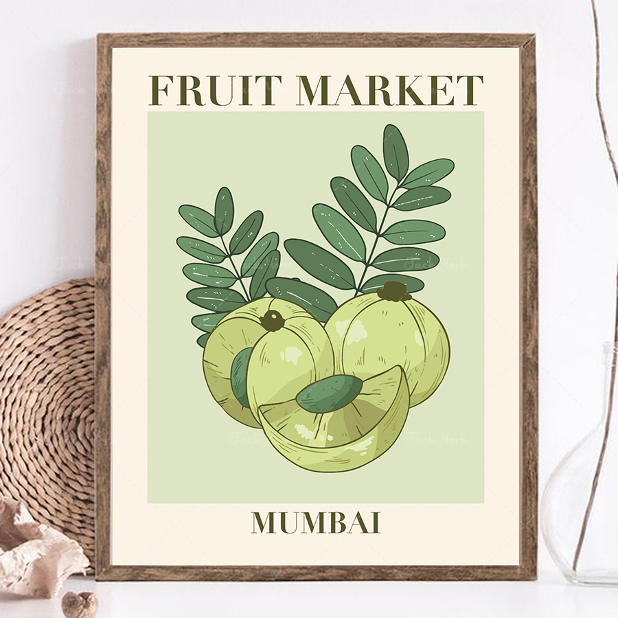 Plant Jackfruit - Stampa del mercato della frutta, poster